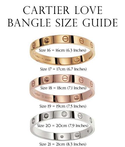 cartier wrist|cartier bracelet sizes chart.